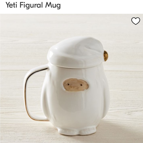 ๐ WEST ELM โ๏ธ Holiday YETI Mug with lid Santa hat Abominable Snowman - Picture 2 of 6